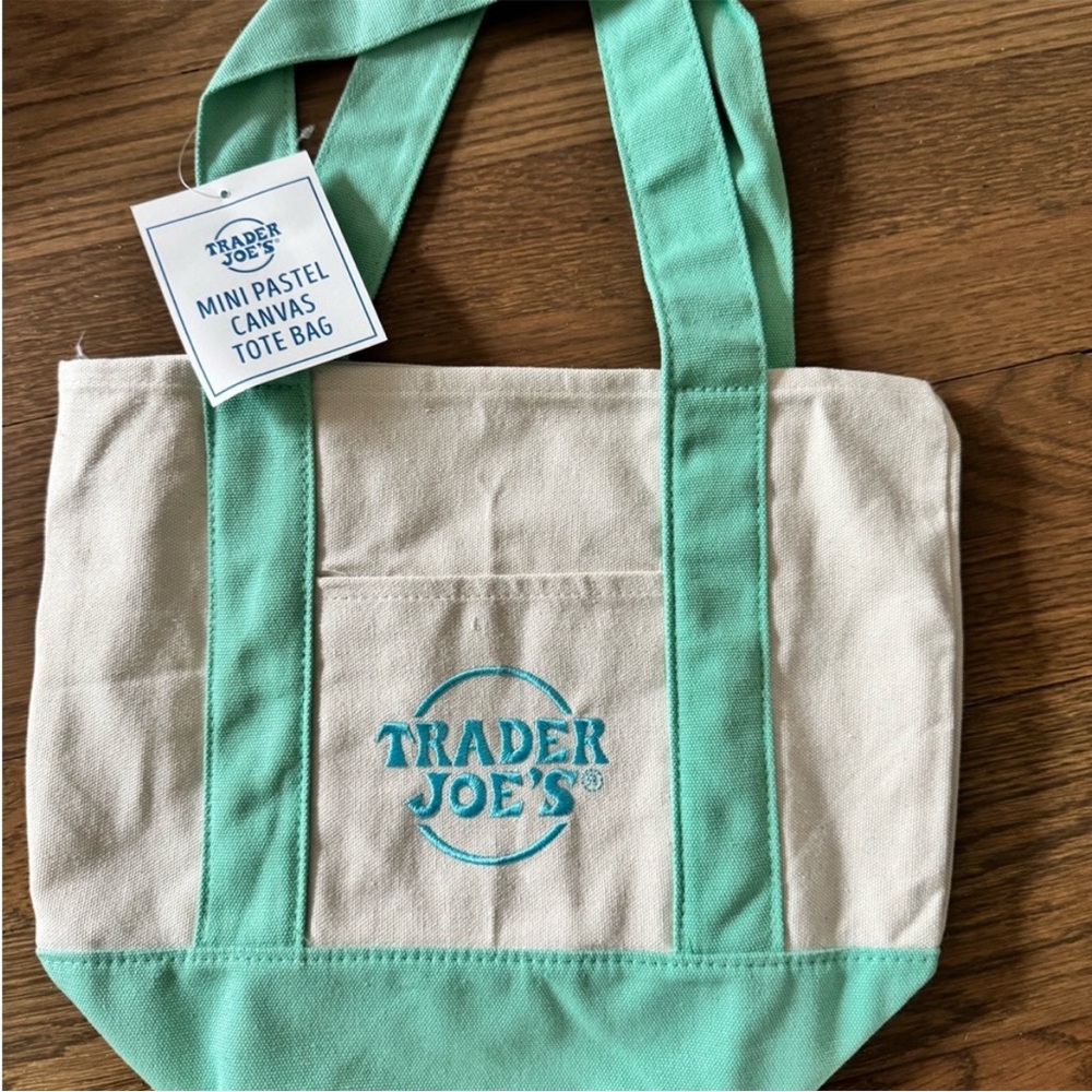 Trader Joe’s Green Canvas Mini Tote Bag